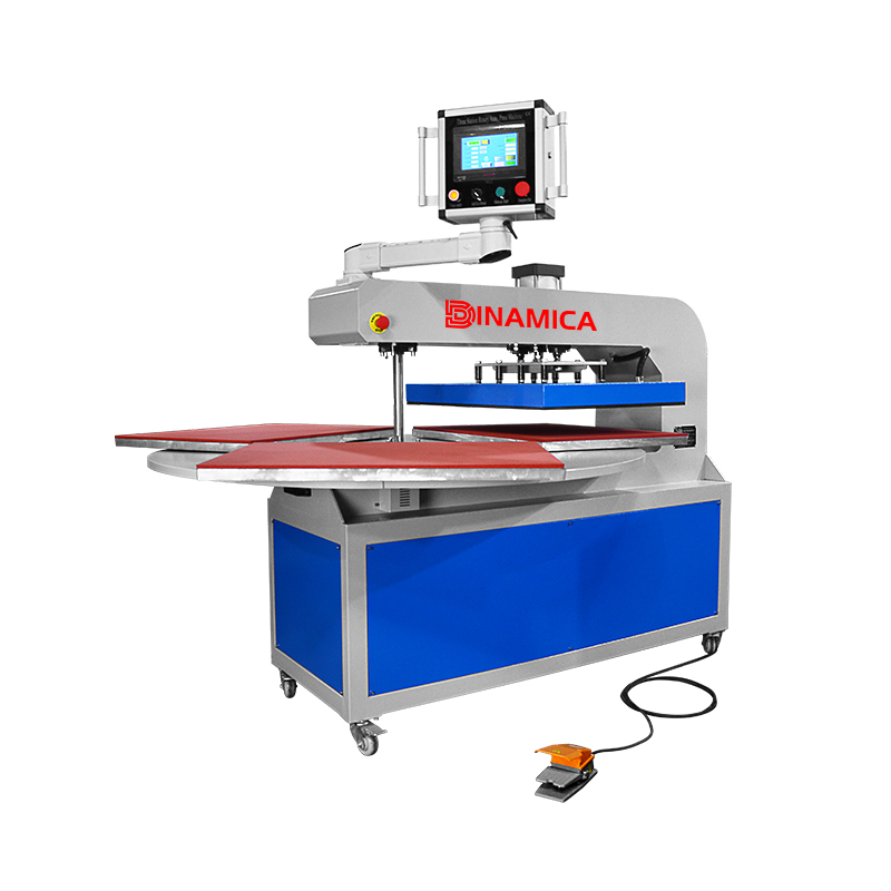 Fully automatic turntable three-station heat press machine
